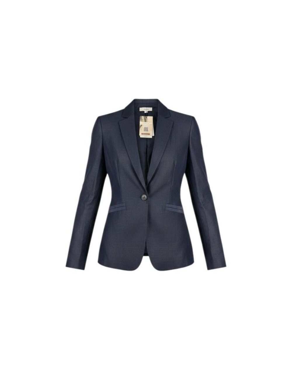 Ann Taylor Loft Womens Navy Blazer Single Button Long Sleeve Jacket Size 0 NWT